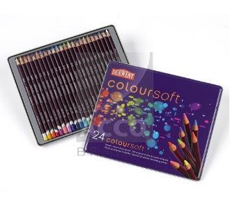 Олівці набір 24цв. Derwent Coloursoft в мет.кор.D-0701027, фото 1