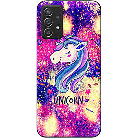 Бампер силіконовий для Samsung A52 Galaxy A525F з малюнком Красивий єдиноріг