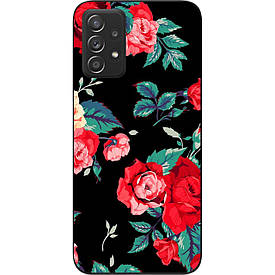 Бампер силіконовий для Samsung A52 Galaxy A525F з малюнком Червоні троянди