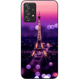 Бампер силіконовий для Samsung A52 Galaxy A525F з малюнком Париж вночі