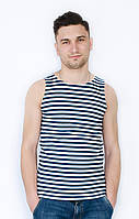 Майка тільник моряка Розмір 42 Темно-синя смужка 100% бавовна Одеські тільняшки
