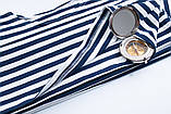 Майка тільник моряка Розмір 42 Темно-синя смужка 100% бавовна Одеські тільняшки, фото 4