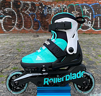 Детские ролики Rollerblade Microblade 3WD G 2021 Aqua/White