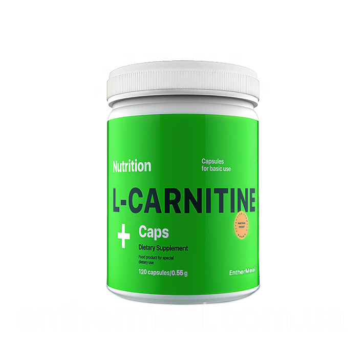 Жироспалювач L-Карнітин EntherMeal L-Carnitine в капсулах 120 капсул