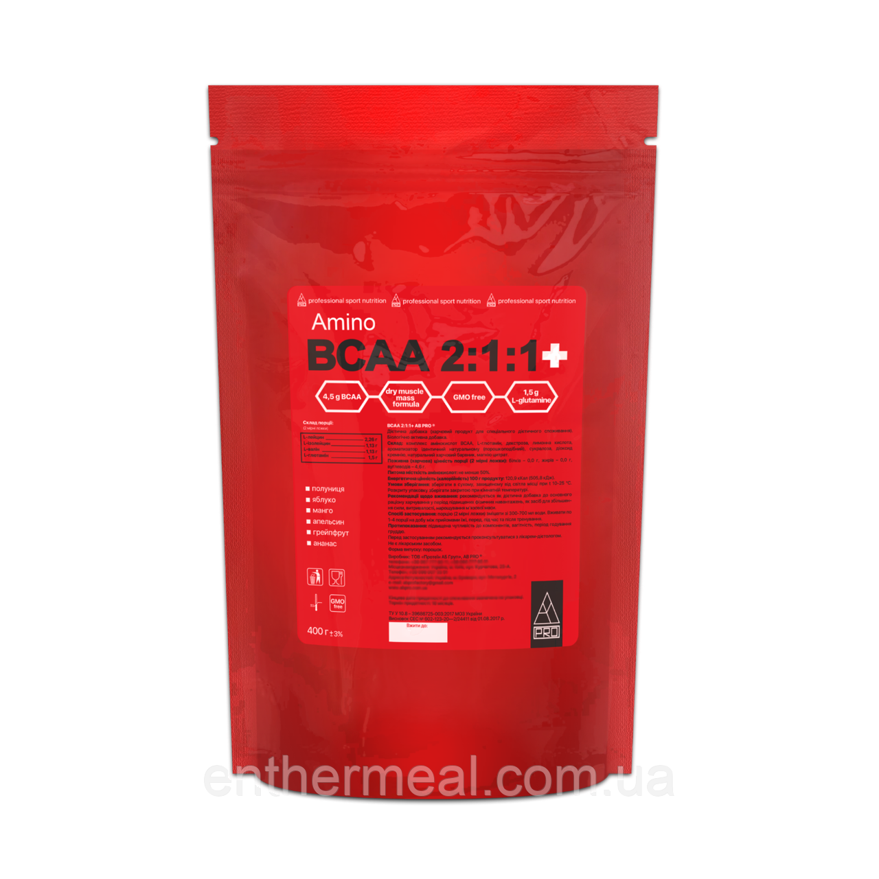 Аминокислотный комплекс AB PRO Amino BCAA 2:1:1+ 400 г Манго