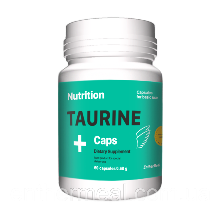 Амінокислота Таурин EntherMeal TAURINE+ 60 капсул