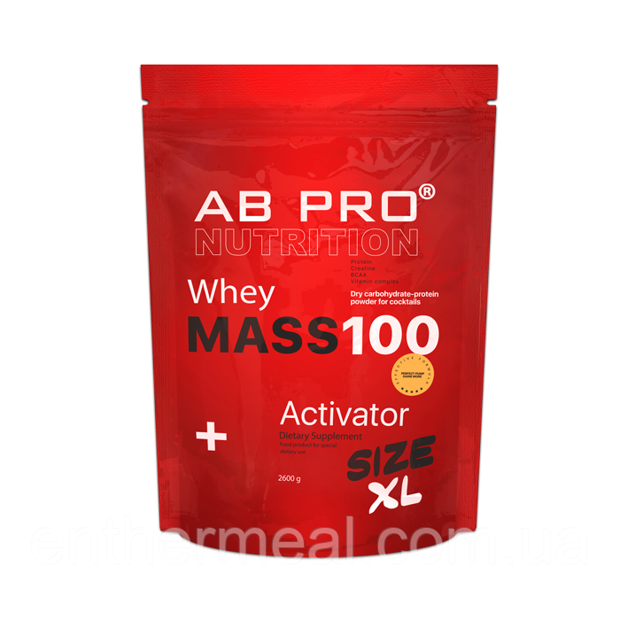 Гейнер AB PRO MASS 100 Whey XL 2600 г Клубника