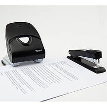 Діркопробивач Exakt-2 металевий, 40арк, чорний, фото 5