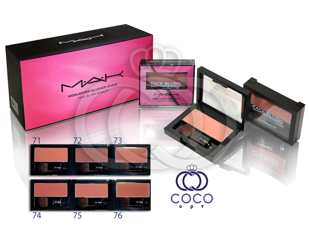 Рум'яна компактні для обличчя Mac Highlighter Blusher Shade, фото 1