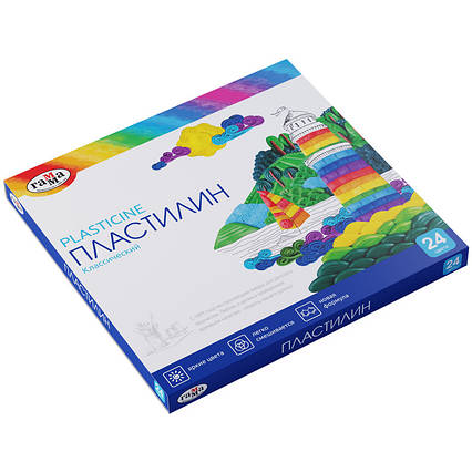 Пластилін "Класичний", кор., стек, 480 г, 24 кол., фото 1