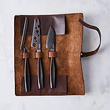 Набір ножів для сиру 3 од Monaco Black з шкіряним чохлом Boska Holland, фото 8