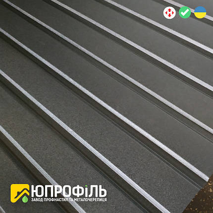 Профнастил для забору ПС 10 матовий Чорний RAL 9005 0.40 мм, фото 2