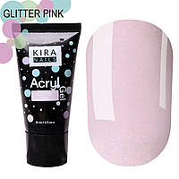 Kira Nails Acryl Gel Glitter Pink, 30 г