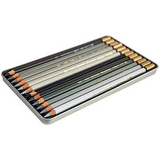 Олівці кольорові аквар.MONDELUZ GREY LINE, мет.кор., 12 шт., фото 3