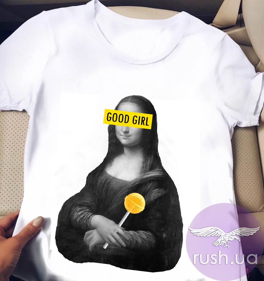 Жіноча футболка з принтом Мона Ліза good girl