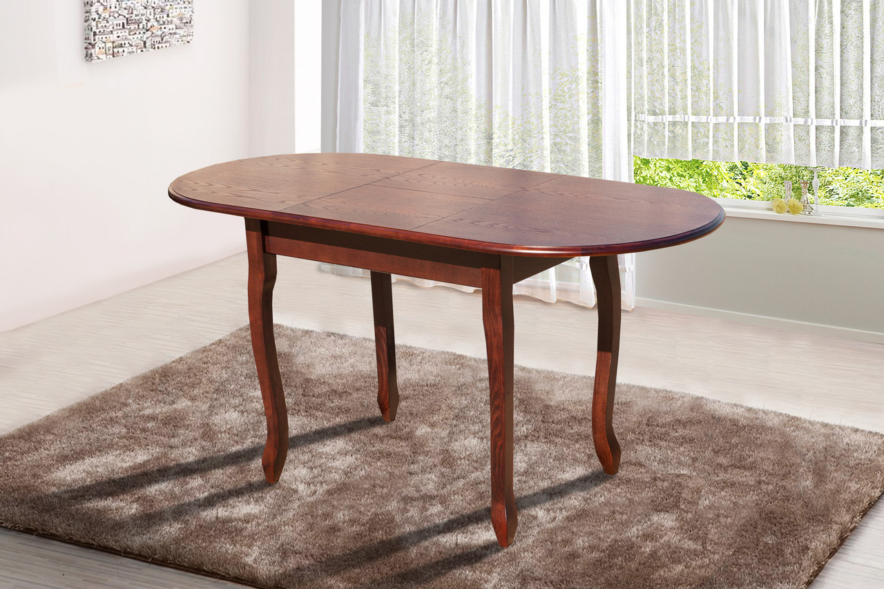 Стіл обідній розкладний Фараон 1100(+400)*900 Темний горіх, фото 1