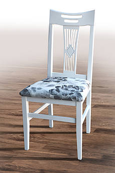 Стілець Юля білий з твердою спинкою