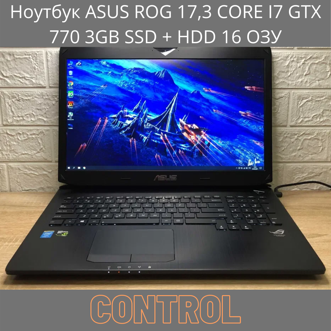 Як новий Ноутбук ASUS ROG 17,3 дюйма CORE I7 GTX 770 3GB SSD + HDD 16 ОЗП, фото 1