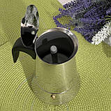 Гейзерна кавоварка на 9 чашок 450 мл із неіржавкої сталі Edenberg EB-3790 Кавоварка на газову плиту, фото 5