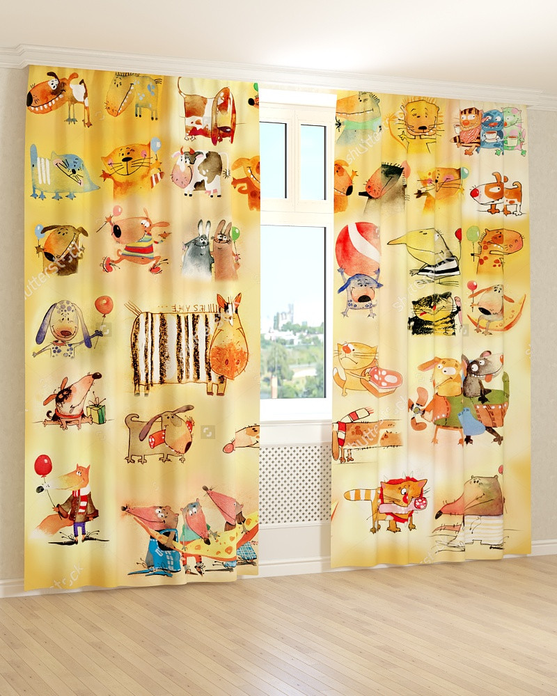 Фото штори звірята, фото 1