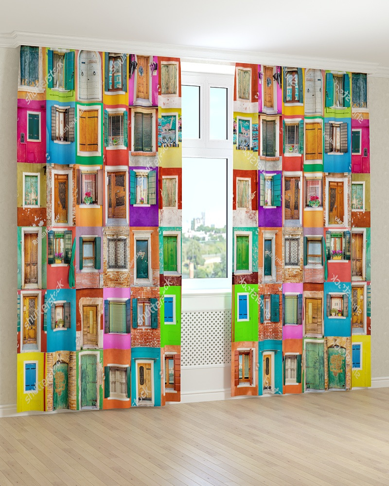 Фото штори вікна та двері, фото 1