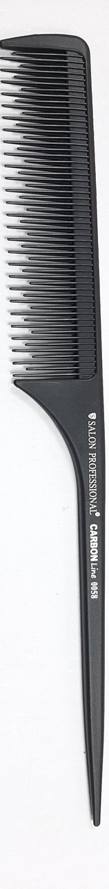 Расческа Salon карбоновая Line с хвостиком 0058, фото 1