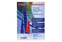 Набір кольорового паперу ТЮ А4 100арк 4 кольори 80g/m неоновий