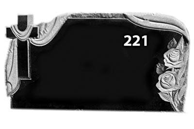 Пам'ятник на могилу подвійний із граніту No221, фото 3