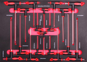 Набір ключів з Т-подібною ручкою в ложементі 18 од. ShiningBerg 11718 (Китай), фото 1