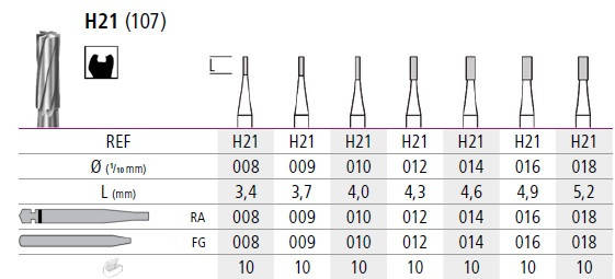Твердосплавний, Вольфрам-Карбідовий бір H21 10 RA кутовий наконечник, фото 1