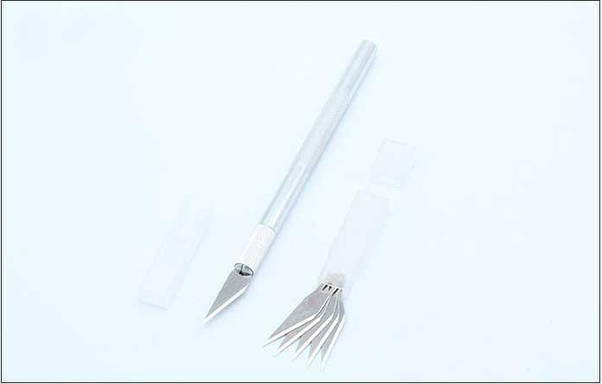 Скальпель (ніж) для розкрою шкіри зі змінними лезами, фото 2