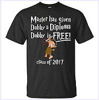 Футболка с принтом "Master has given Dobby a Diploma Dobby is Free!. Class of 2017" Push IT