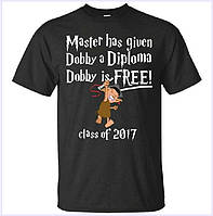 Футболка з принтом "Master has given Dobby a Diploma Dobby is Free!. Class of 2017" Push IT