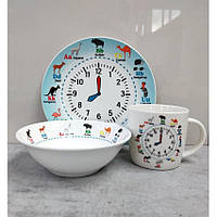 Детский набор столовой посуды Amusing Clock 3 предмета Milika M0690-KS-2006