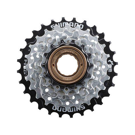 Зірки задні з трещеткой Shimano MF-TZ510-6, 14-28, срібл, 6-зв., фото 1