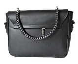 Женская кожаная сумка "Tessitura" черная, фото 4