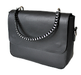 Женская кожаная сумка "Tessitura" черная, фото 2