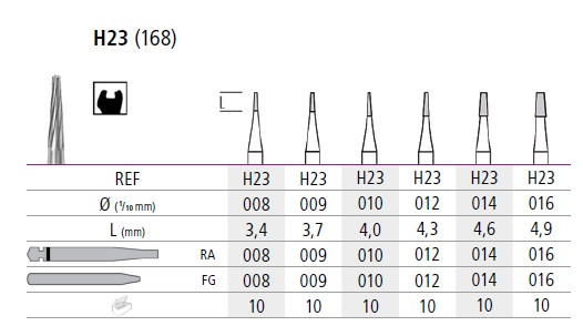 Твердосплавний, Вольфрам-Карбідовий бір H23 на кутовий наконечник