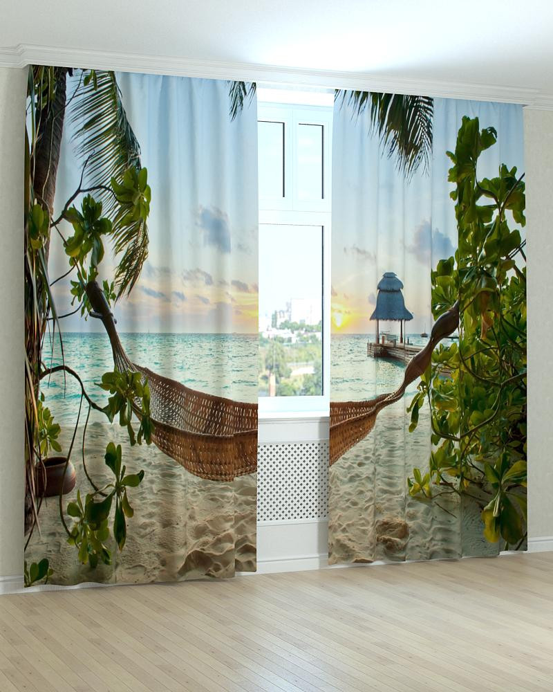 Фотоштори гамак на березі, фото 1