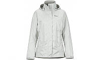 Світла спортивна вітрозахисна жіноча куртка вітровка з капюшоном Marmot PreCip Eco Jacket Ws Platinum