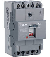 Автоматичний вимикач x160, In=63А, 3п, 18kA, Тфикс./Мфикс., Hager