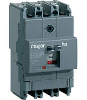 Автоматичний вимикач x160, In=160А, 3п, 18kA, Тфикс./Мфикс., Hager