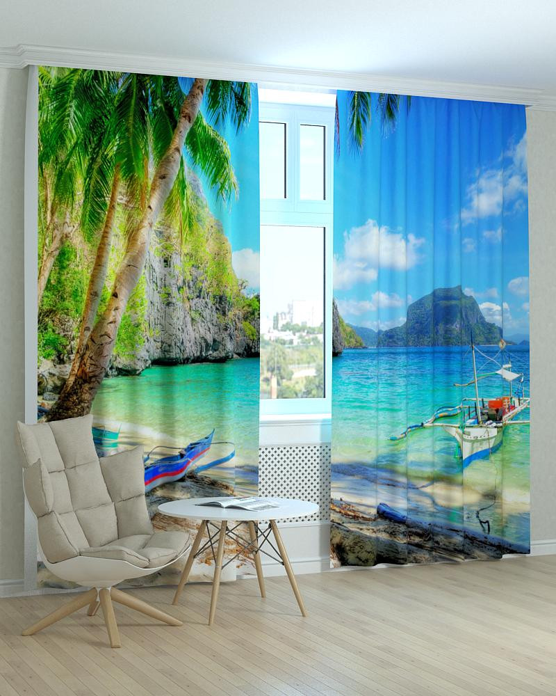 Фотоштори берег і човни 3d