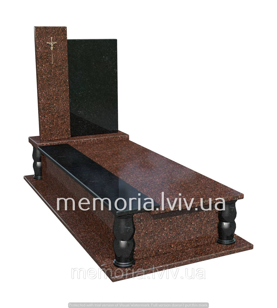 Одинарний гранітній пам’ятник Т115, фото 1