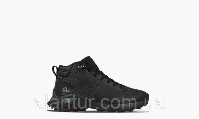 Чоловічі черевики Salomon X RAISE MID GTX, чорні, водонепроникні, розмір 43