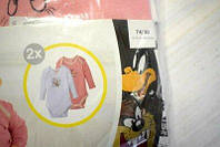 Дитячі боді від Disney 74/80 для дівчинки