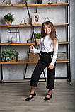 Чорні брюки кюлоти для дівчинки р.128, SmileTime Culottes, фото 2
