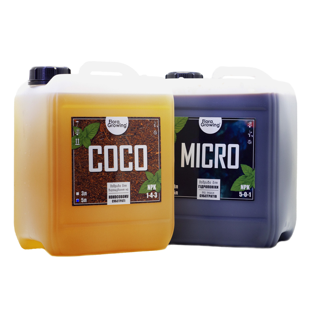 2 х 5 л Coco Kit — Комплект добрив для вирощування в кокосовому субстраті
