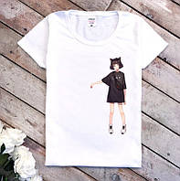 Женская футболка с девочкой-аниме