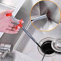 Трос для чищення труб каналізації Cleaning Hook 60 см, фото 4
